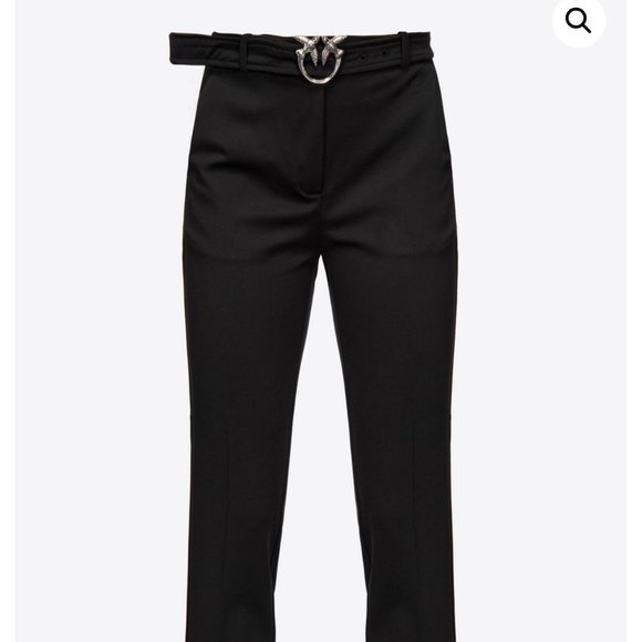 Pinko "Love Birds" Black Waist Pants w/ perfect amount stretchy soft finish - Picture 1 of 7